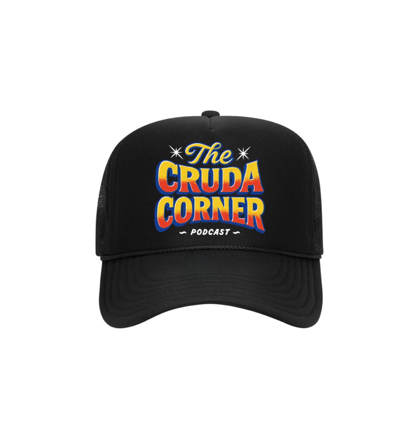 The Cruda Corner Trucker Hat (Black)