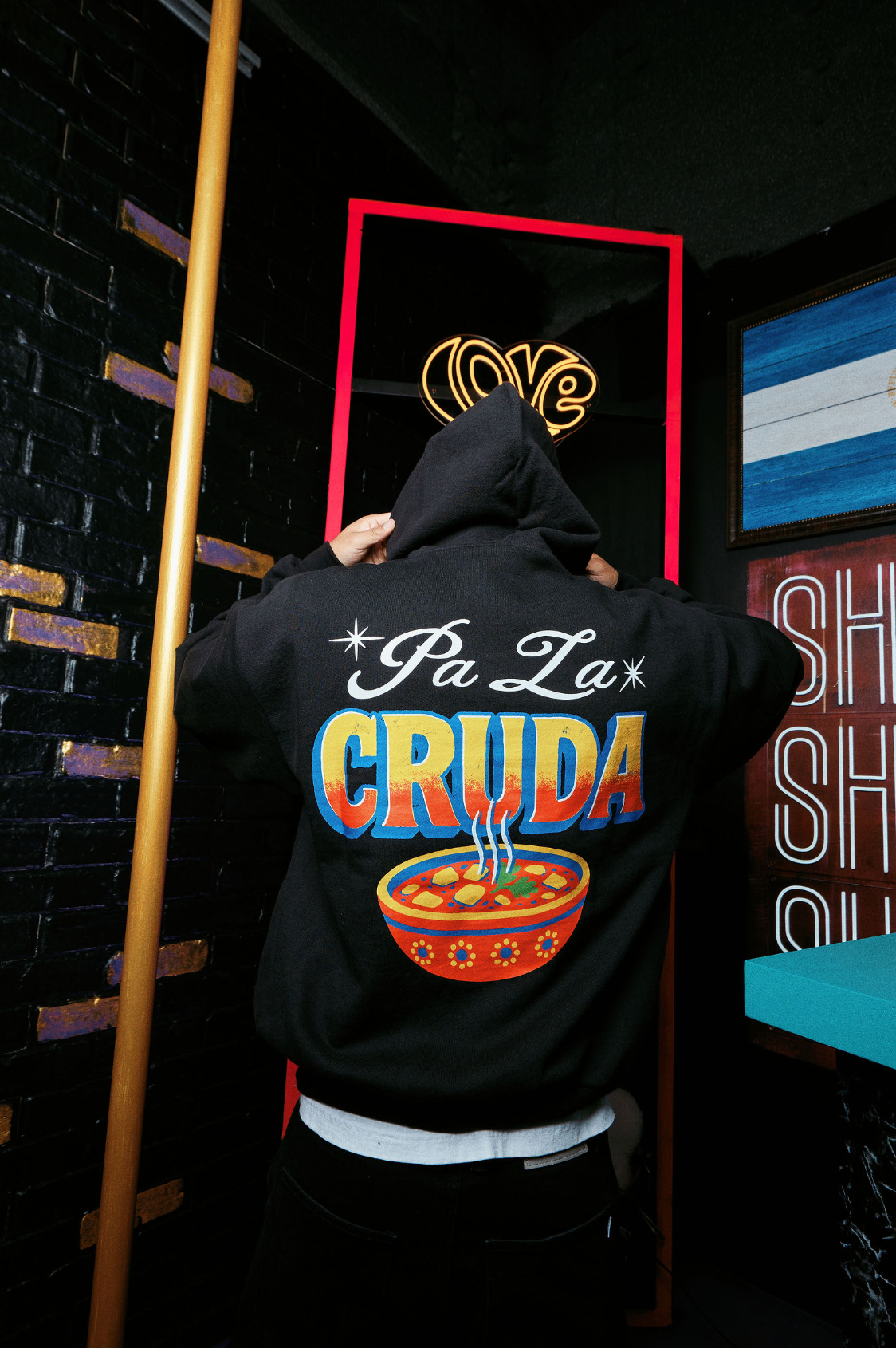 Pa La Cruda Hoodie (Black)